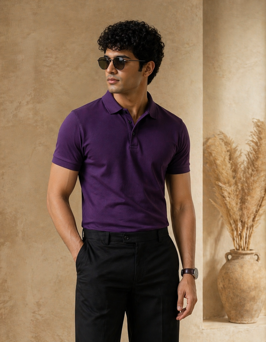 Men's Polo Purple T-shirts