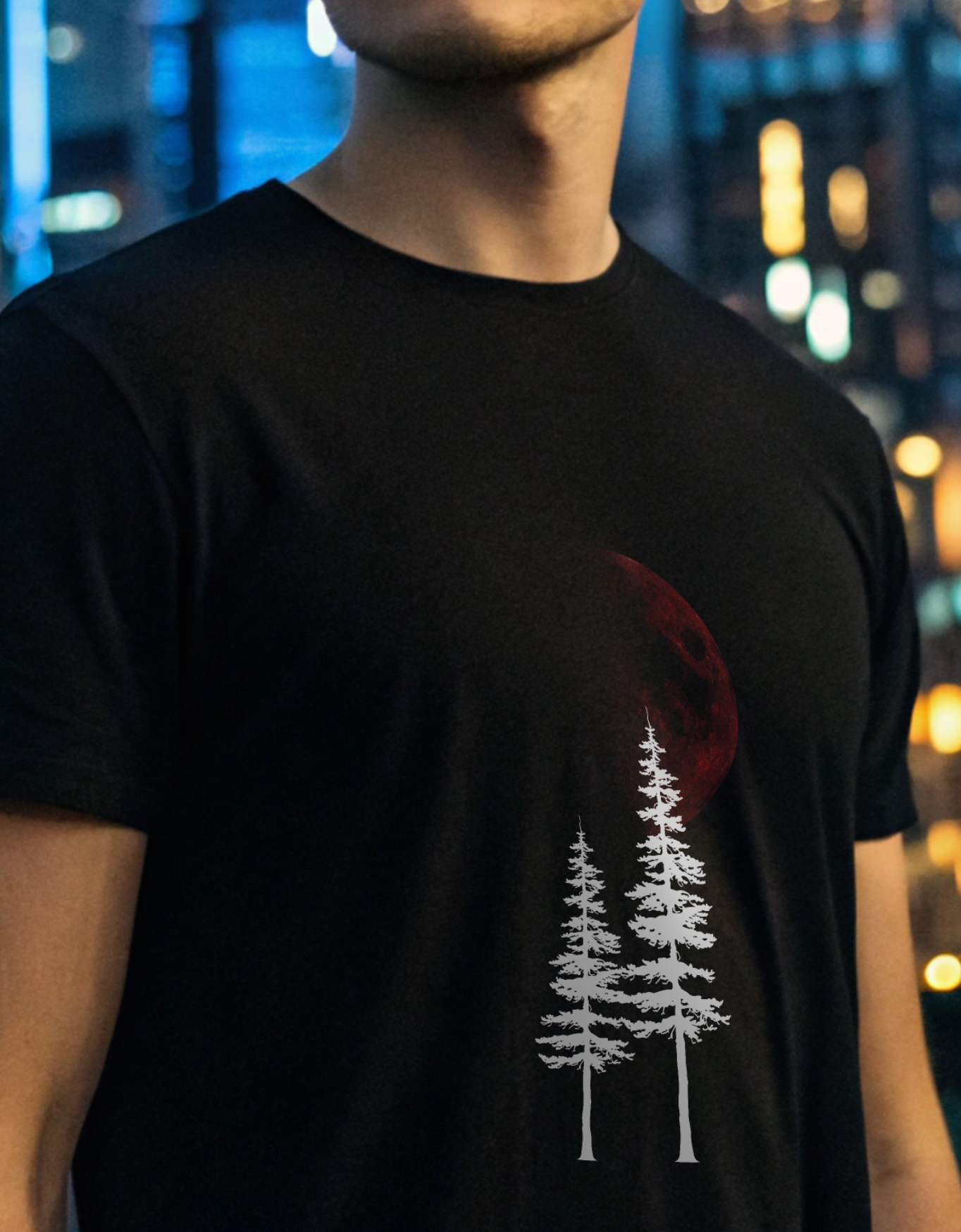 Red Moon Basic T-Shirt