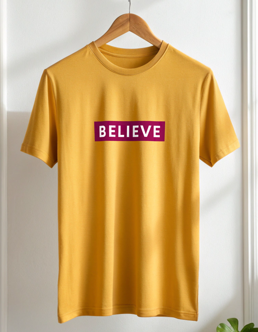 Believe Motivational Classic Crew T-Shirt