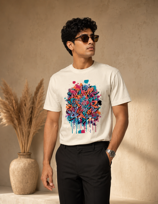 Color Splash Graphic Classic Crew T-Shirt