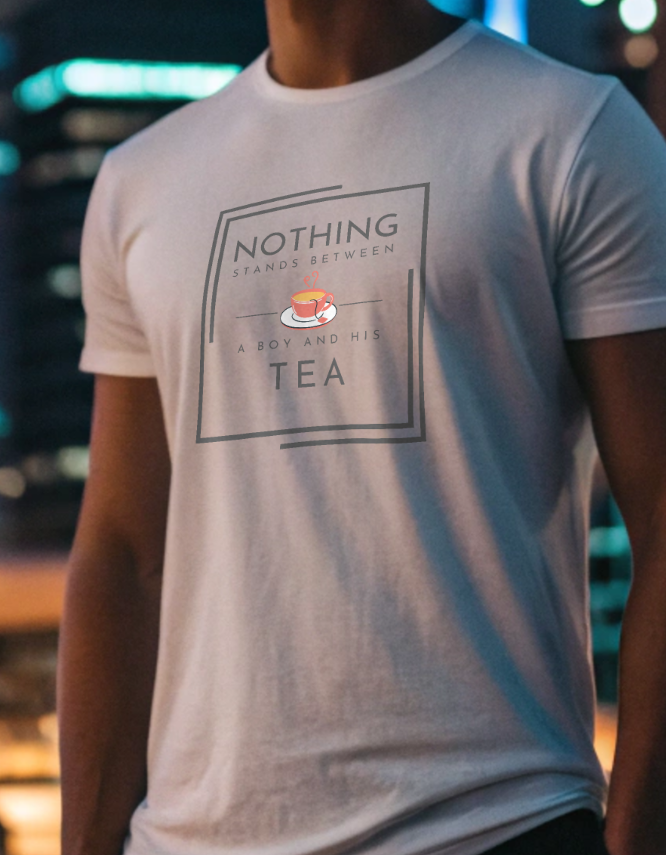 Nothing Stands Between a Boy and His Tea Unisex Classic Crew T-Shirt