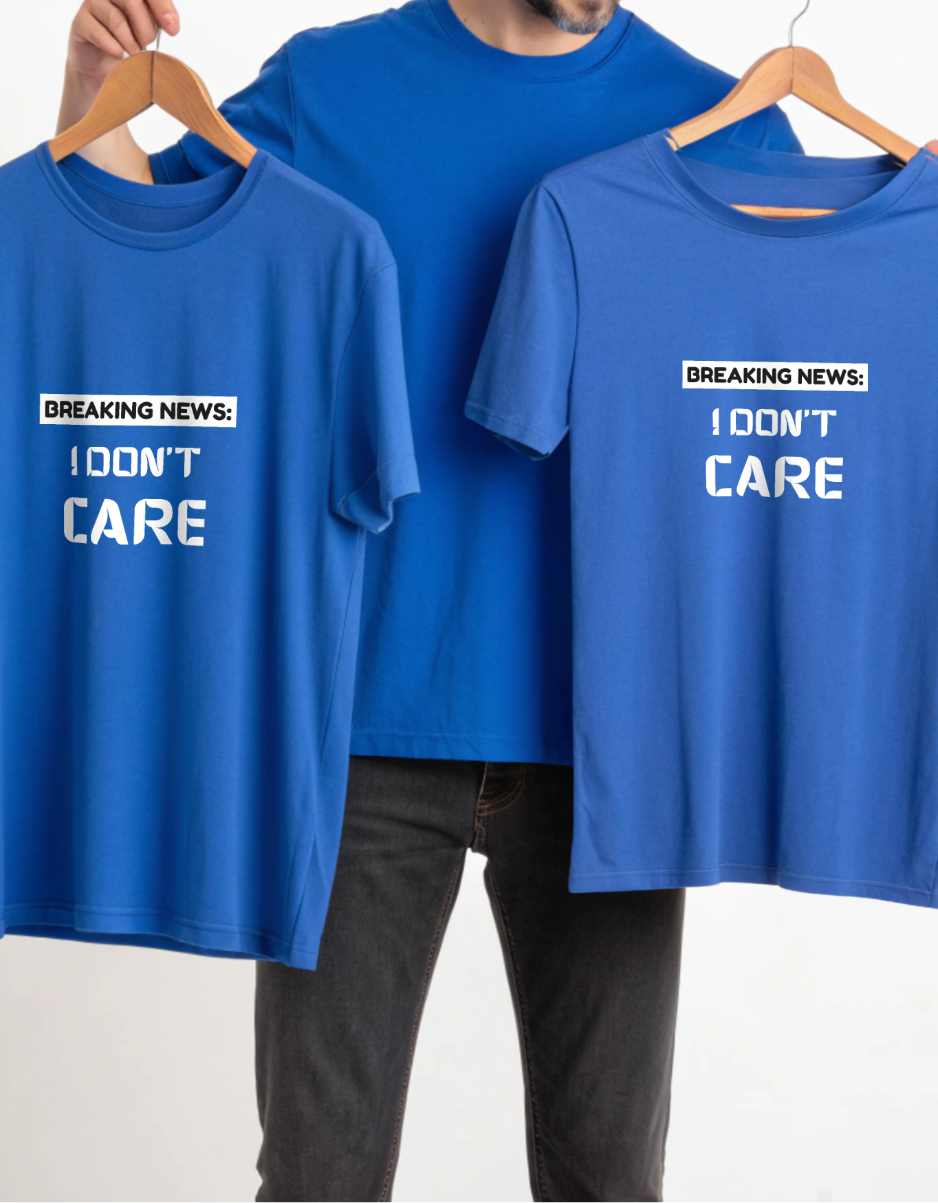 Breaking News I Don’t Care Unisex Classic Crew T-Shirt