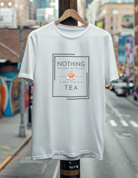 Nothing Stands Between a Boy and His Tea Unisex Classic Crew T-Shirt