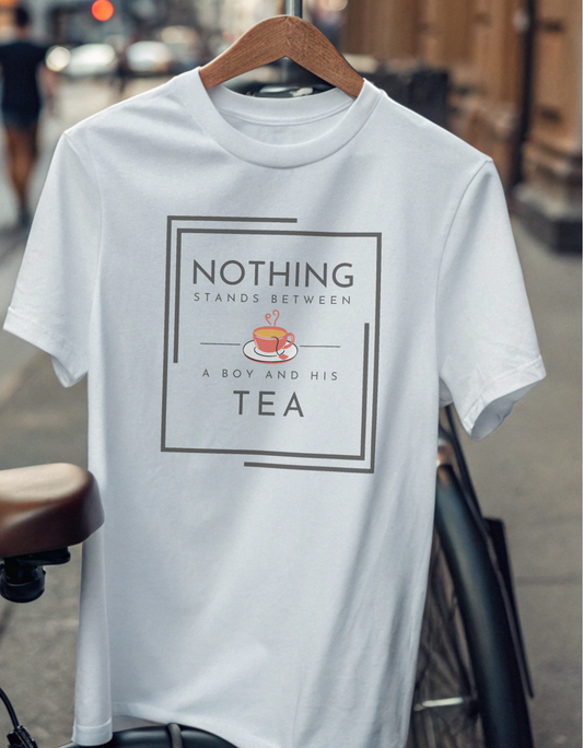 Nothing Stands Between a Boy and His Tea Unisex Classic Crew T-Shirt
