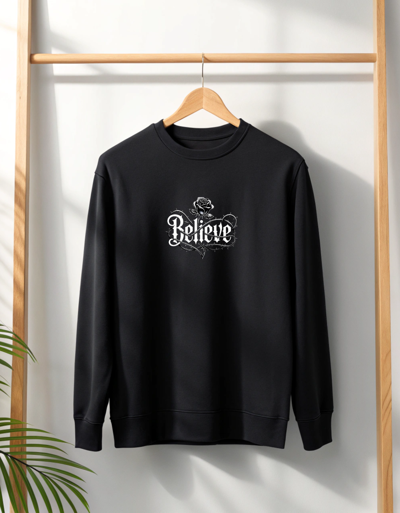 Buy BELIEVE Black Sweatshirt for Men in India