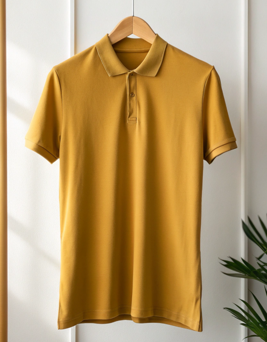 Men's Polo Mustard Yellow at ₹599