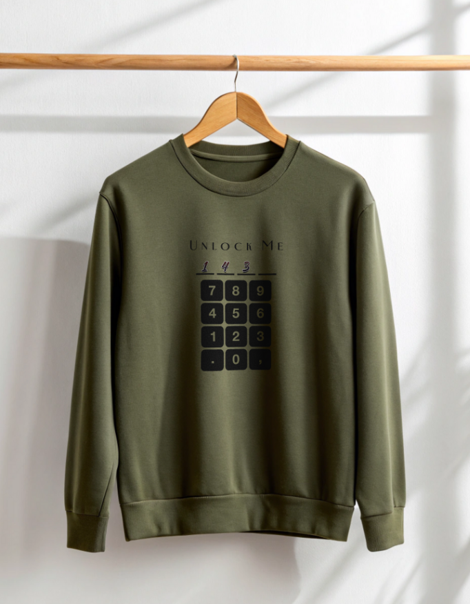 Buy Unlock Me Green Sweatshirt for Men in India