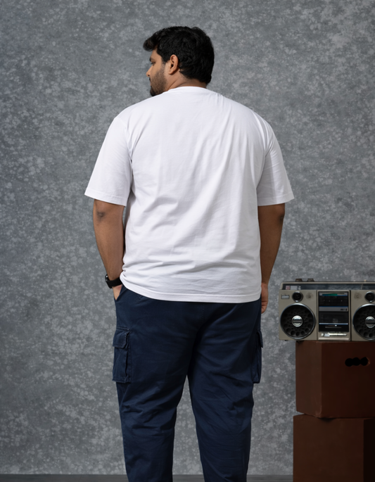 Buy White Plus Size XXXL & XXXXL T-Shirts Online for Men