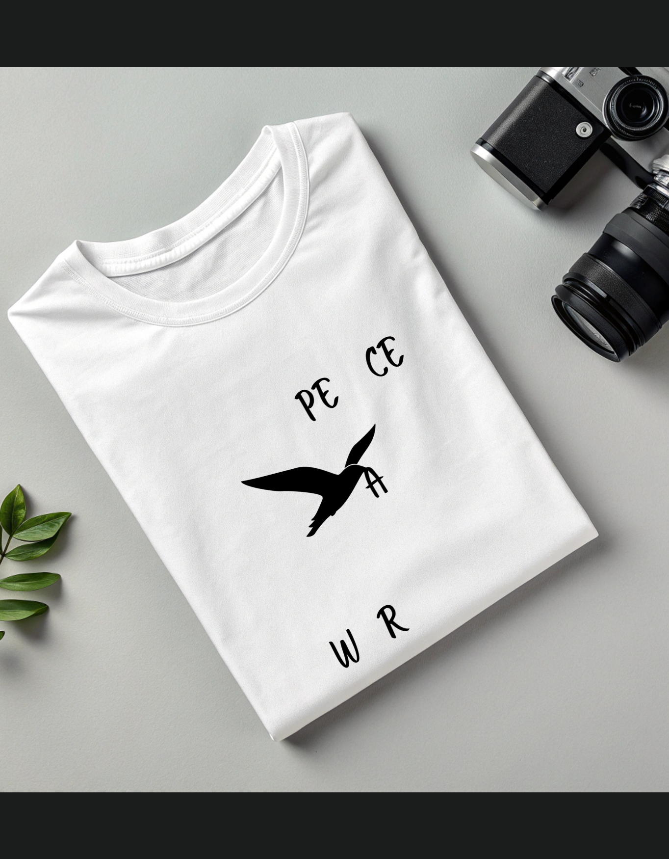 Peace Word Bird Unisex Classic Crew T-Shirt