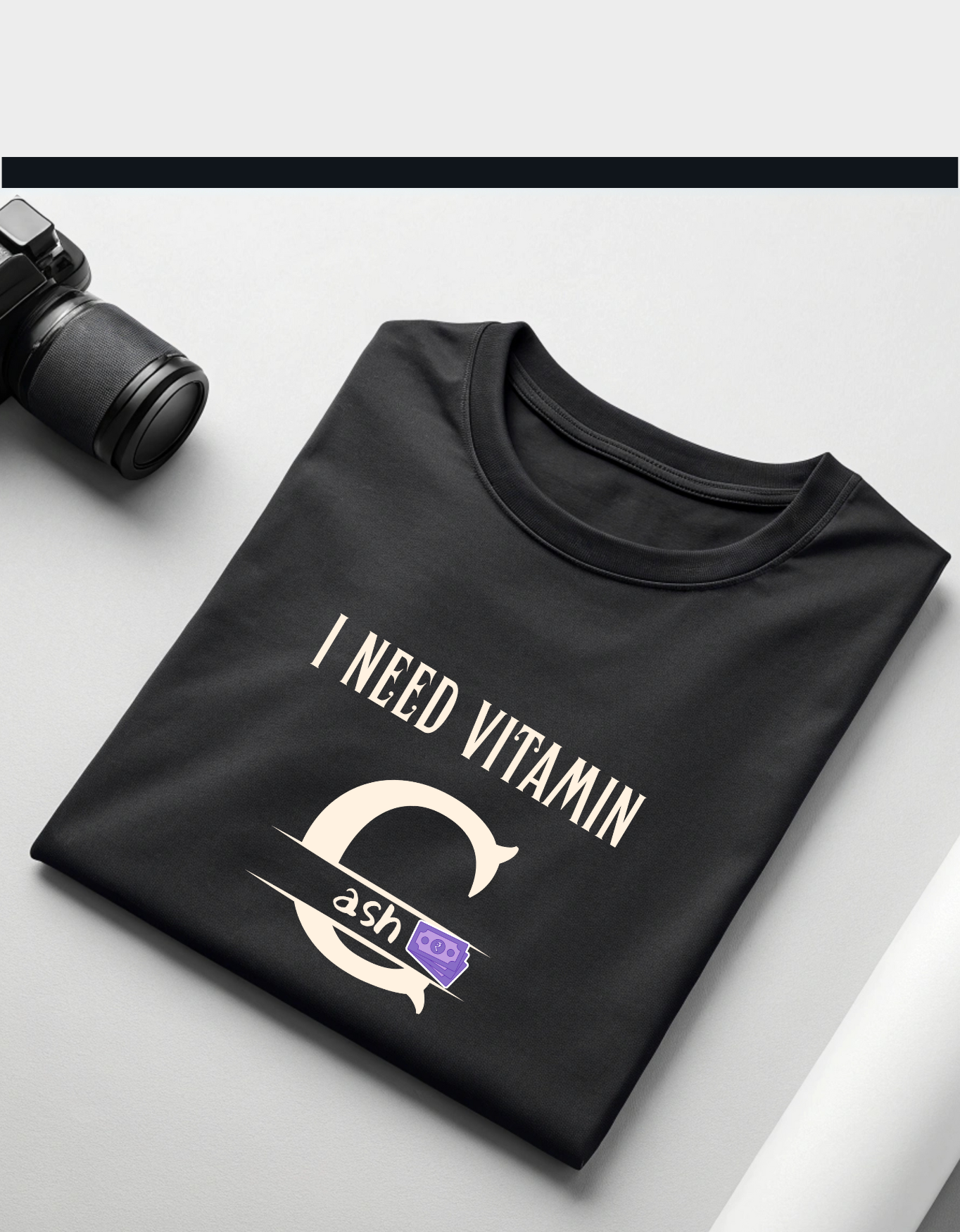 I Need Vitamin Cash Funny Money Unisex Classic Crew T-Shirt