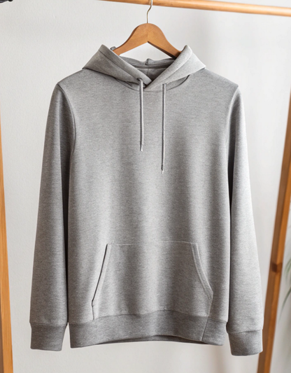 Grey Melange Hoodie