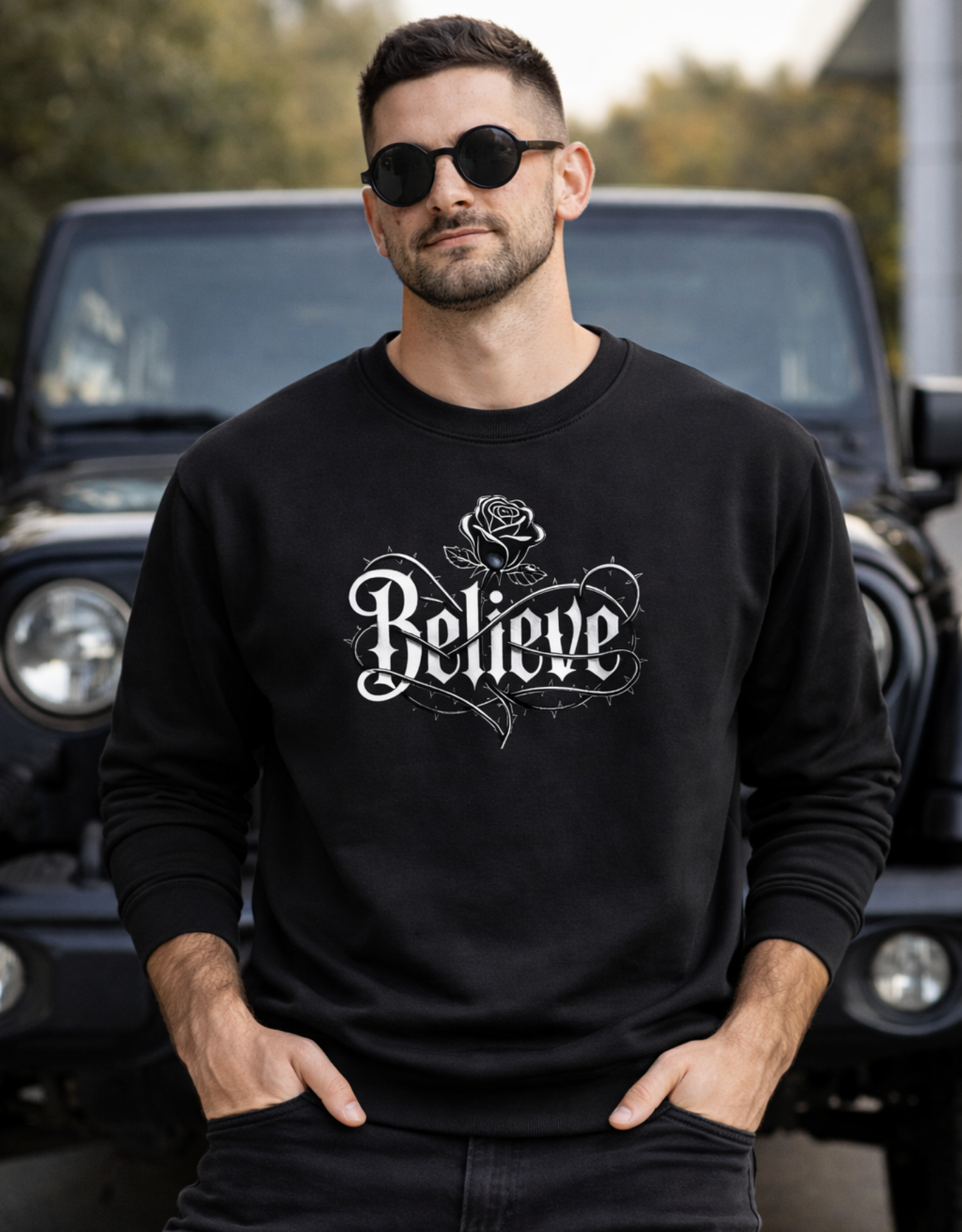 BELIEVE Sweatshirt for Men