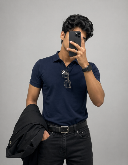 Men's Polo Navy Blue T-shirts