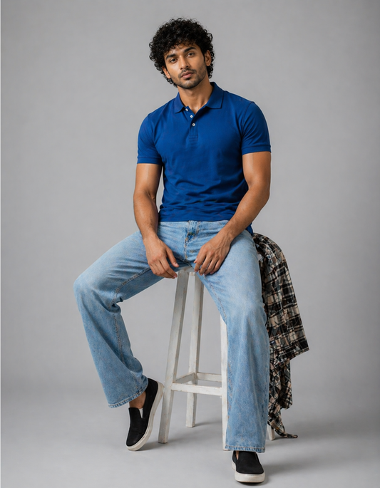 Royal Blue Men's Polo T-shirts