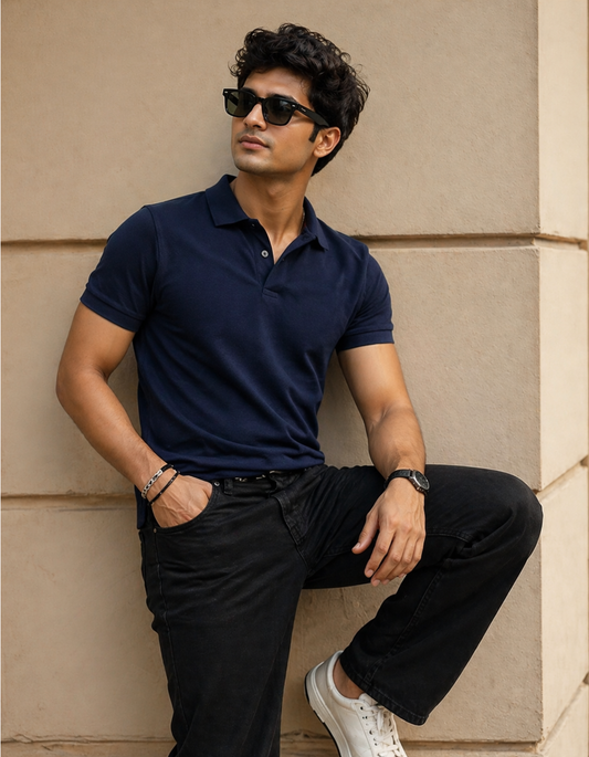 Men's Polo Navy Blue T-shirts