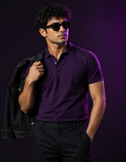 Men's Polo Purple T-shirts