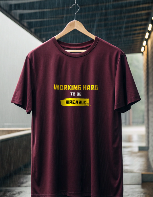 Working Hard to Be Hireable Unisex Oversized Classic T-Shirt