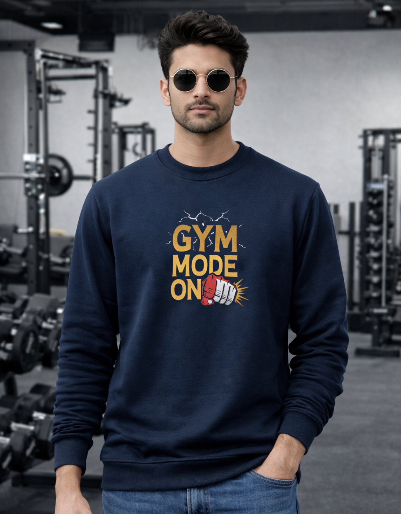 Gym Mode On Sweatshirt for Men