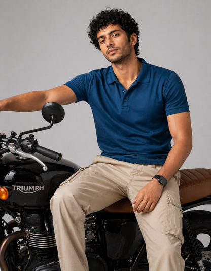 Petrol Blue Men's Polo