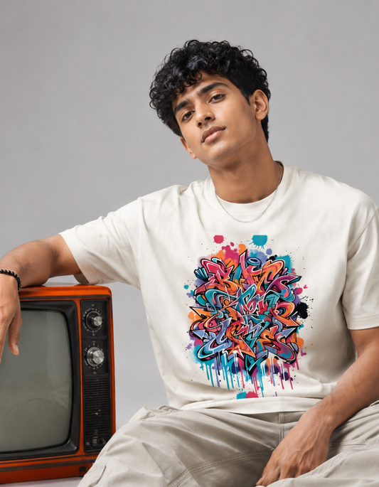 Color Splash Graphic Classic Crew T-Shirt