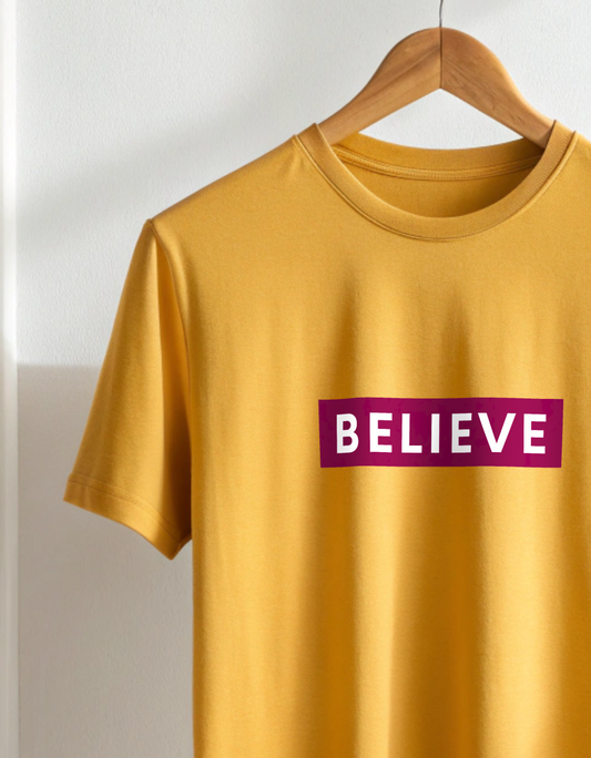 Believe Motivational Unisex Classic Crew T-Shirt