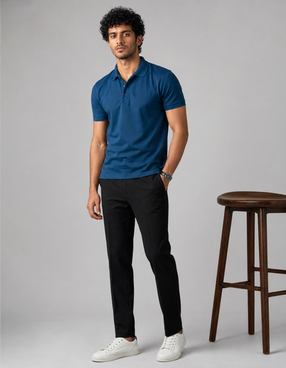 Petrol Blue Men's Polo