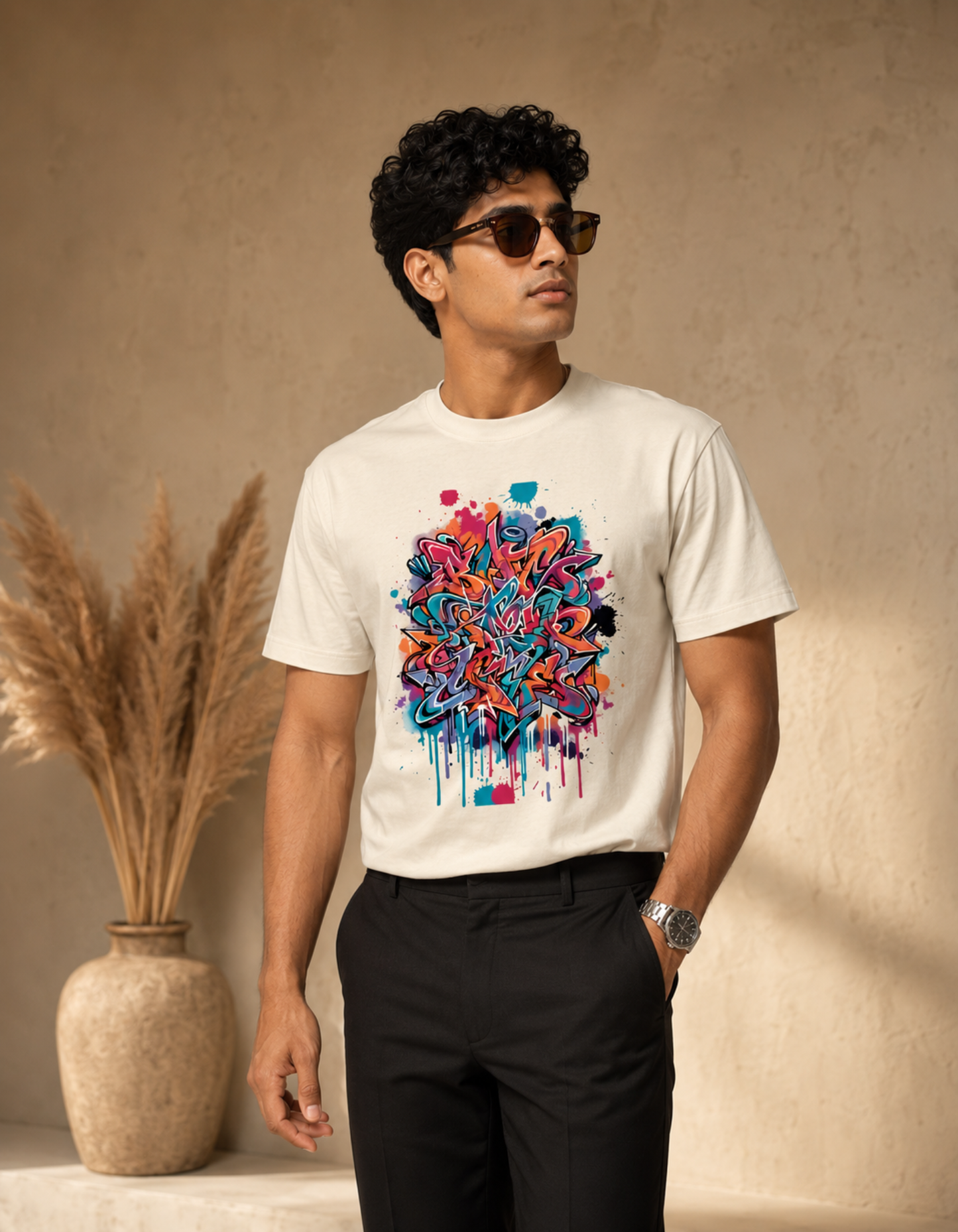 Color Splash Graphic Classic Crew T-Shirt