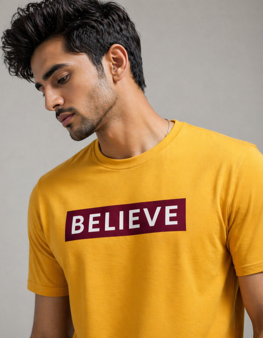 Believe Motivational Classic Crew T-Shirt