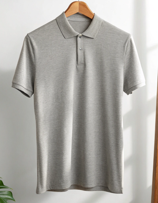 Men's Polo Grey Melange