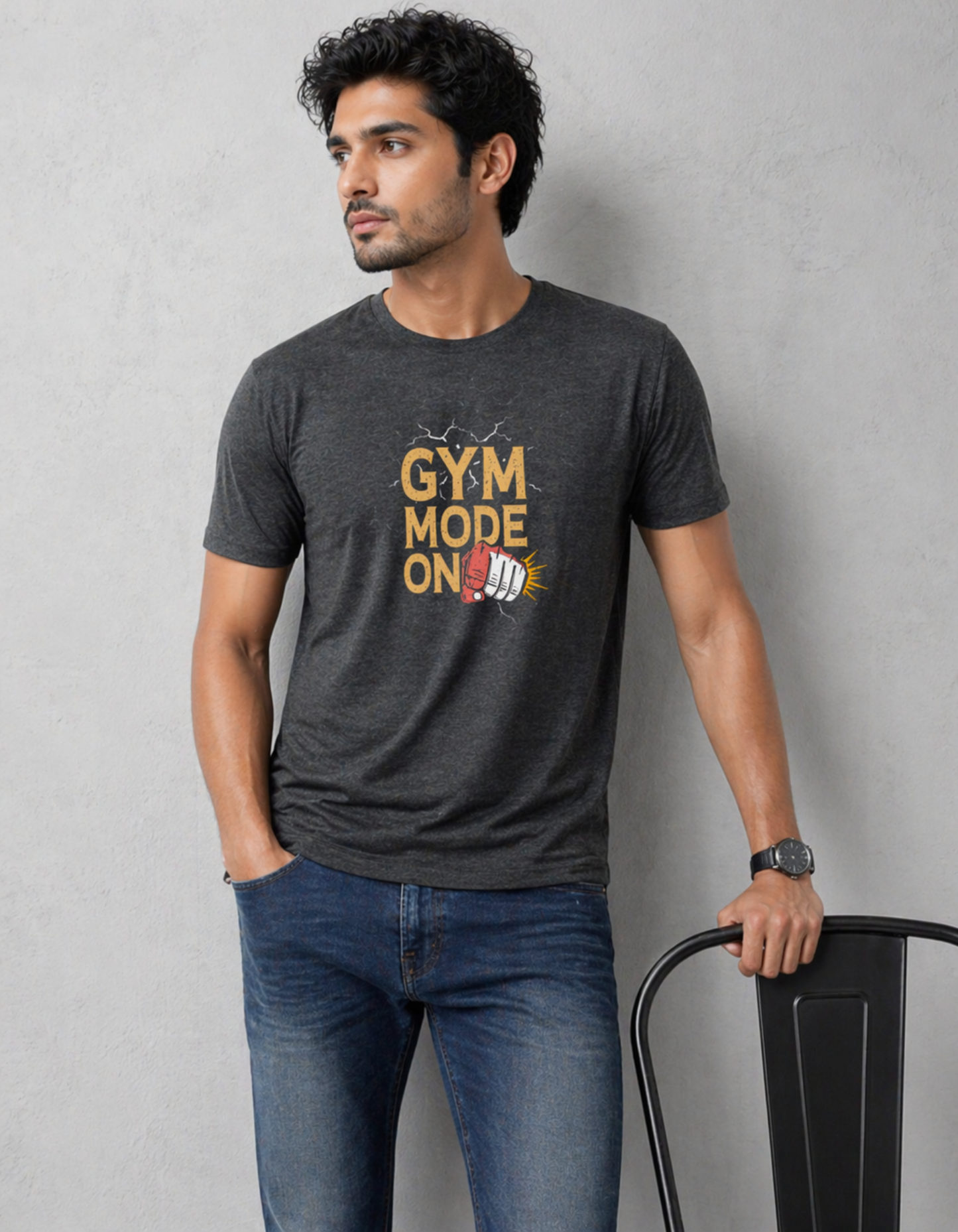 Gym Mode On Classic Crew T-Shirt