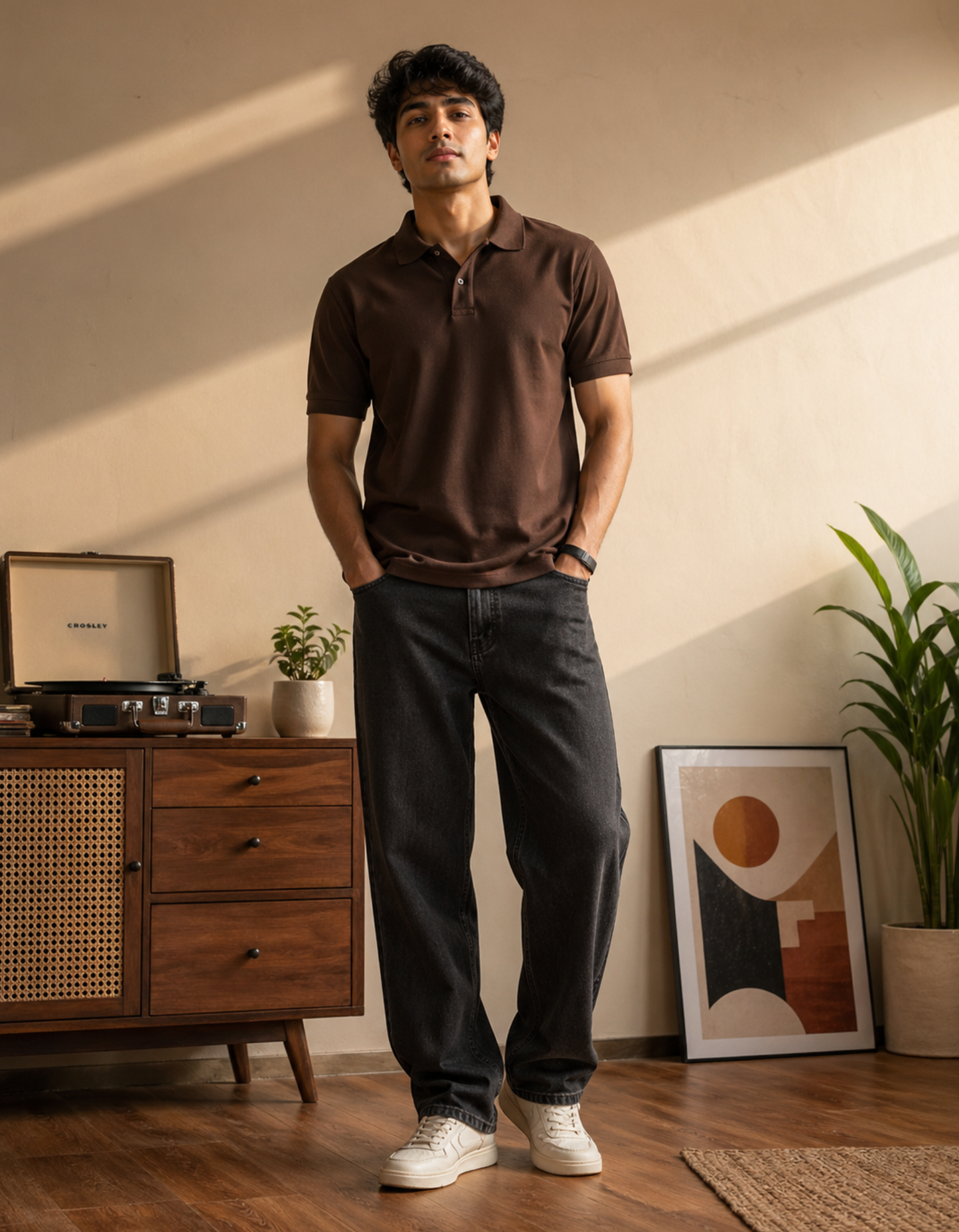Coffee Brown Men's Polo