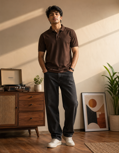 Coffee Brown Men's Polo