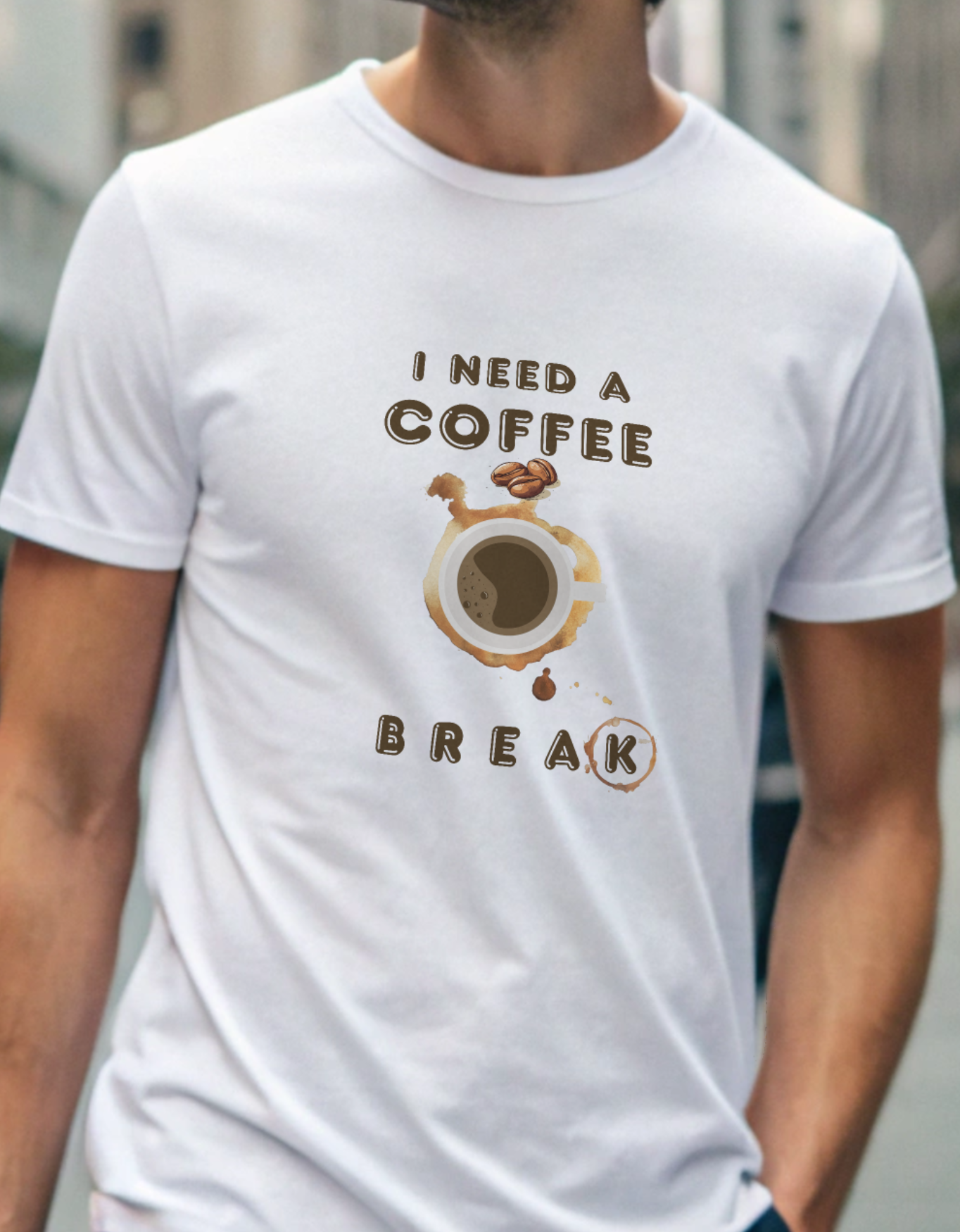 I Need a Coffee Break Unisex Classic Crew T-Shirt