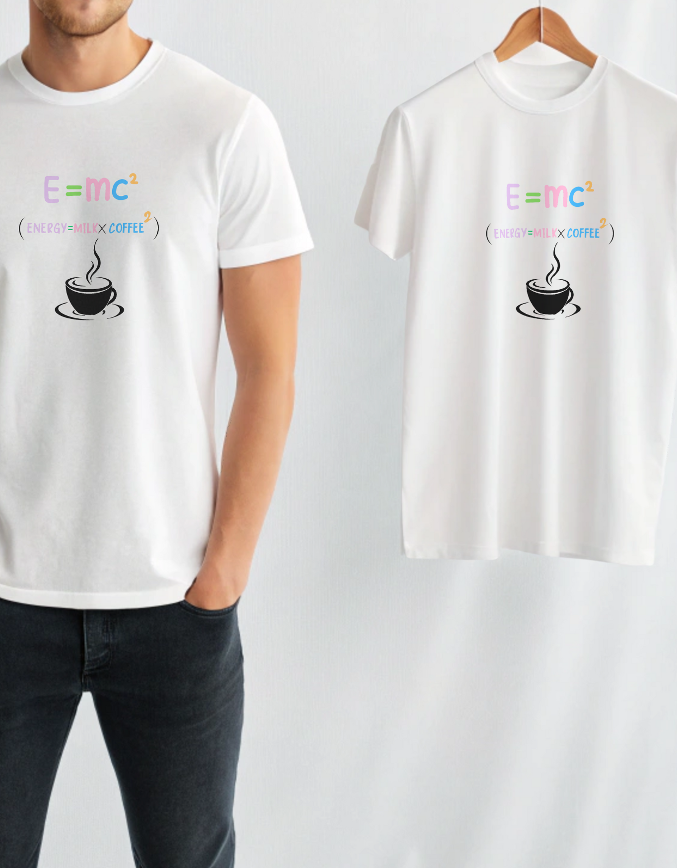 E=mc² Coffee Lover Unisex Classic Crew T-Shirt