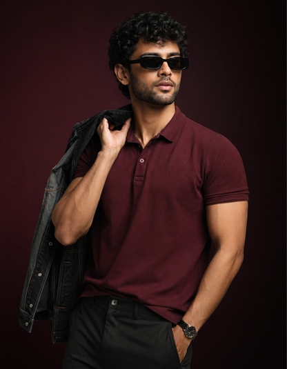 Maroon Men's Polo