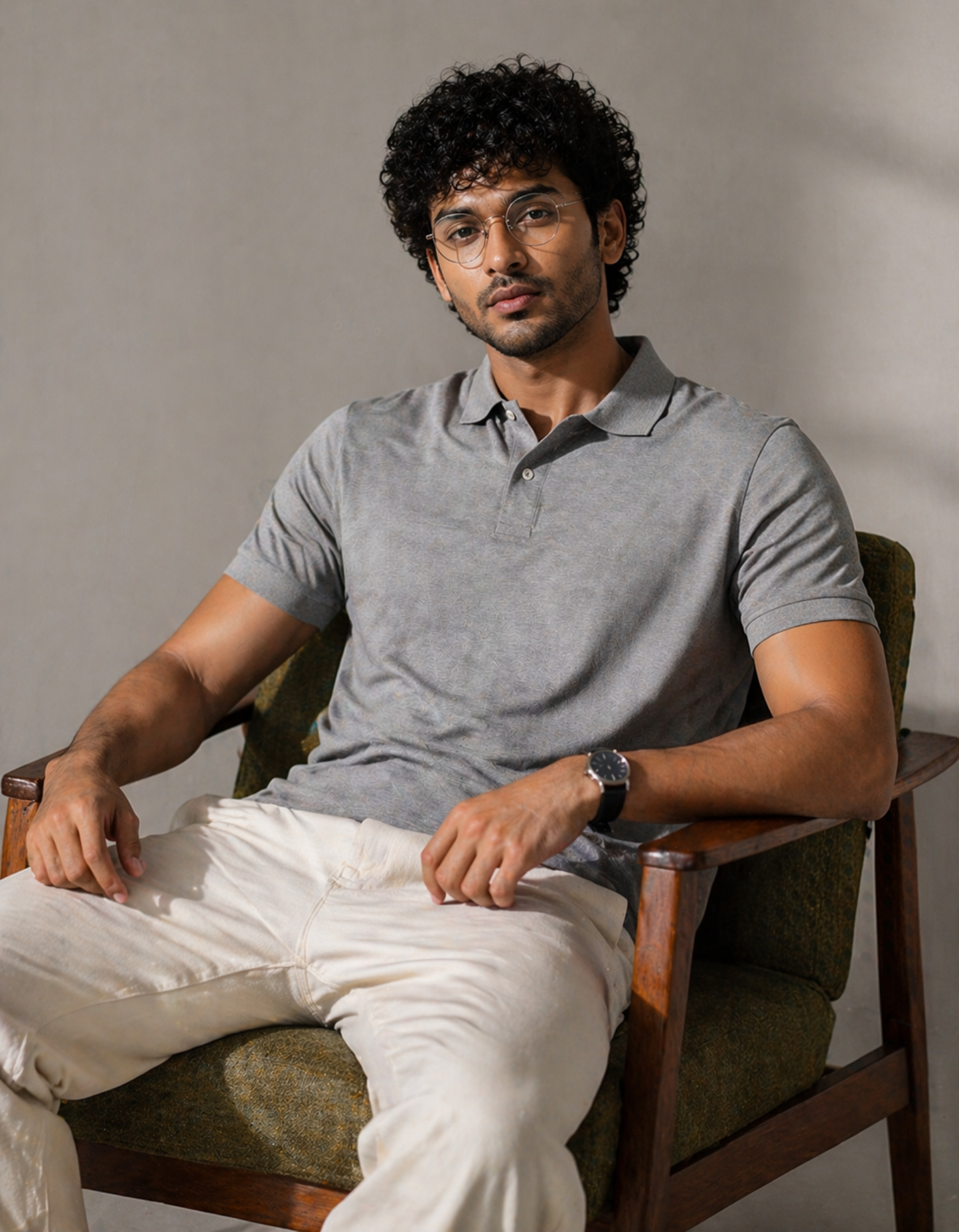 Men's Polo Grey Melange
