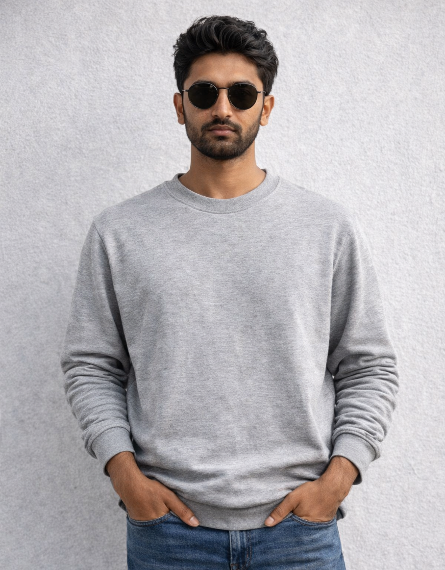 Grey Melange Sweatshirt