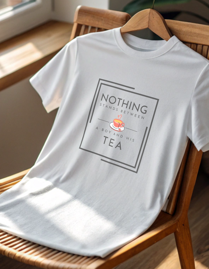 Nothing Stands Between a Boy and His Tea Unisex Classic Crew T-Shirt