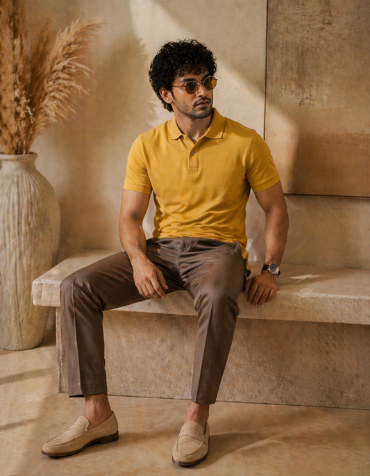 Men's Polo Mustard Yellow T-shirts