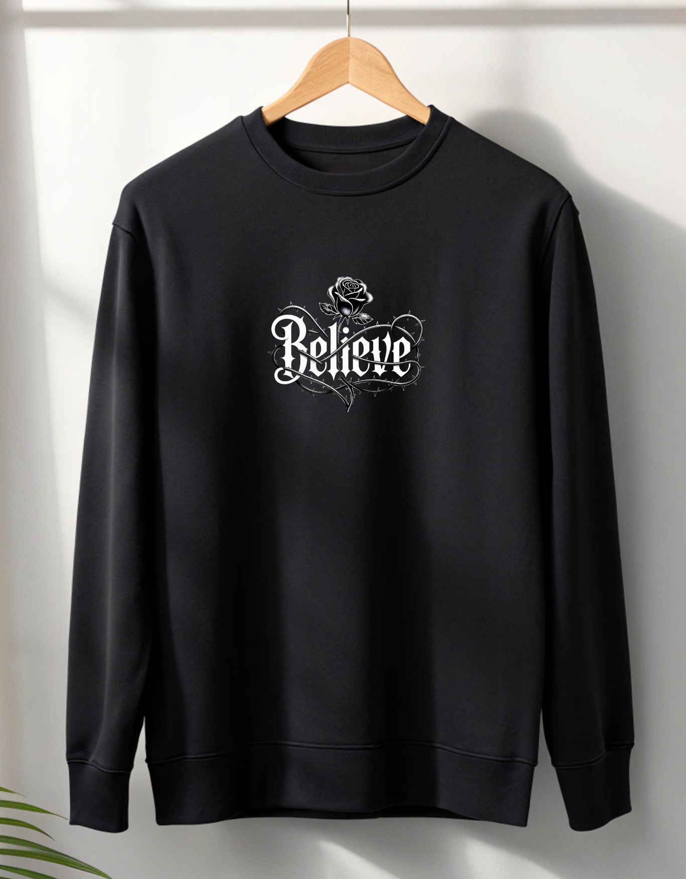 Buy BELIEVE Black Sweatshirt for Men