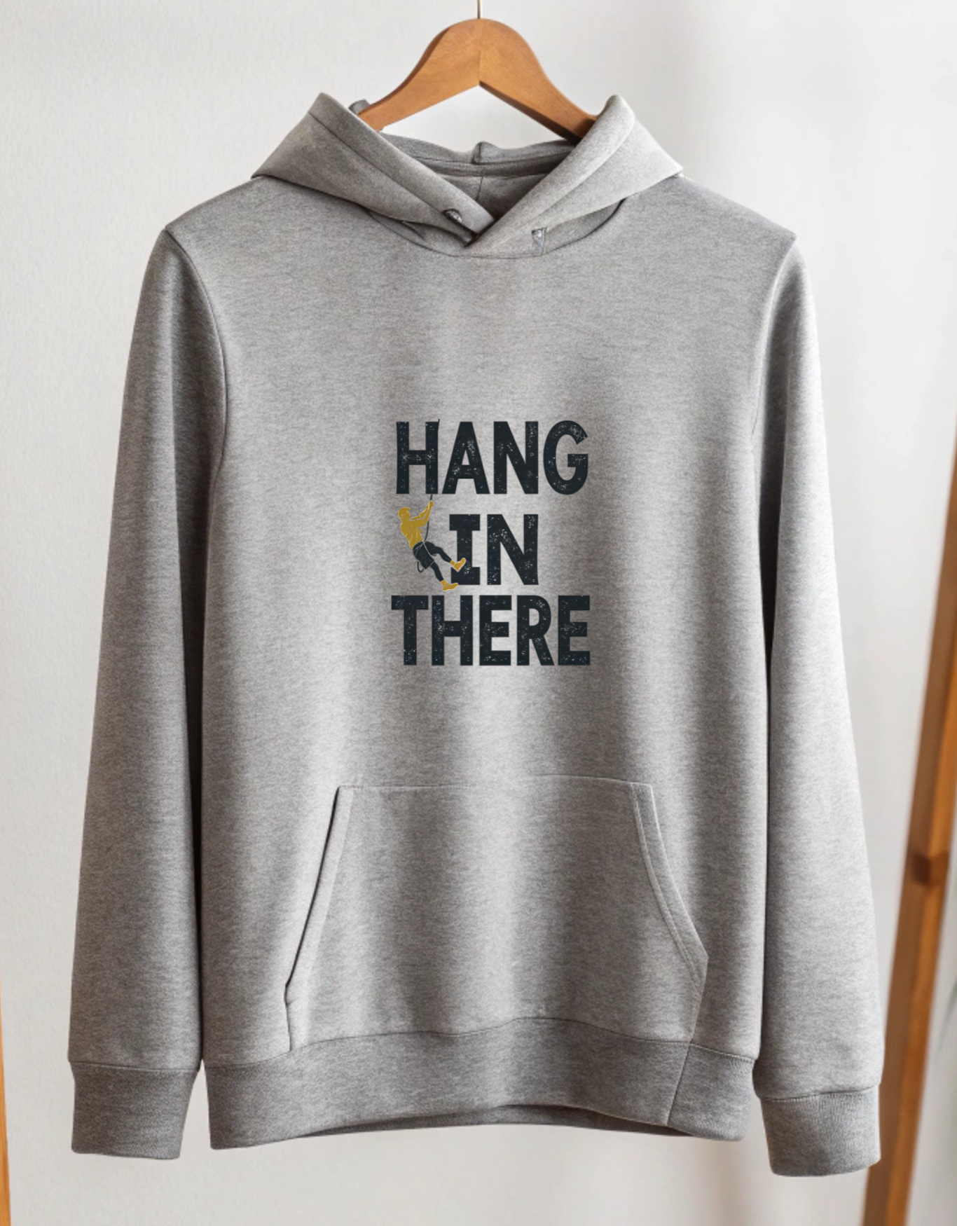 Hang In There Gray Hoodie for Men