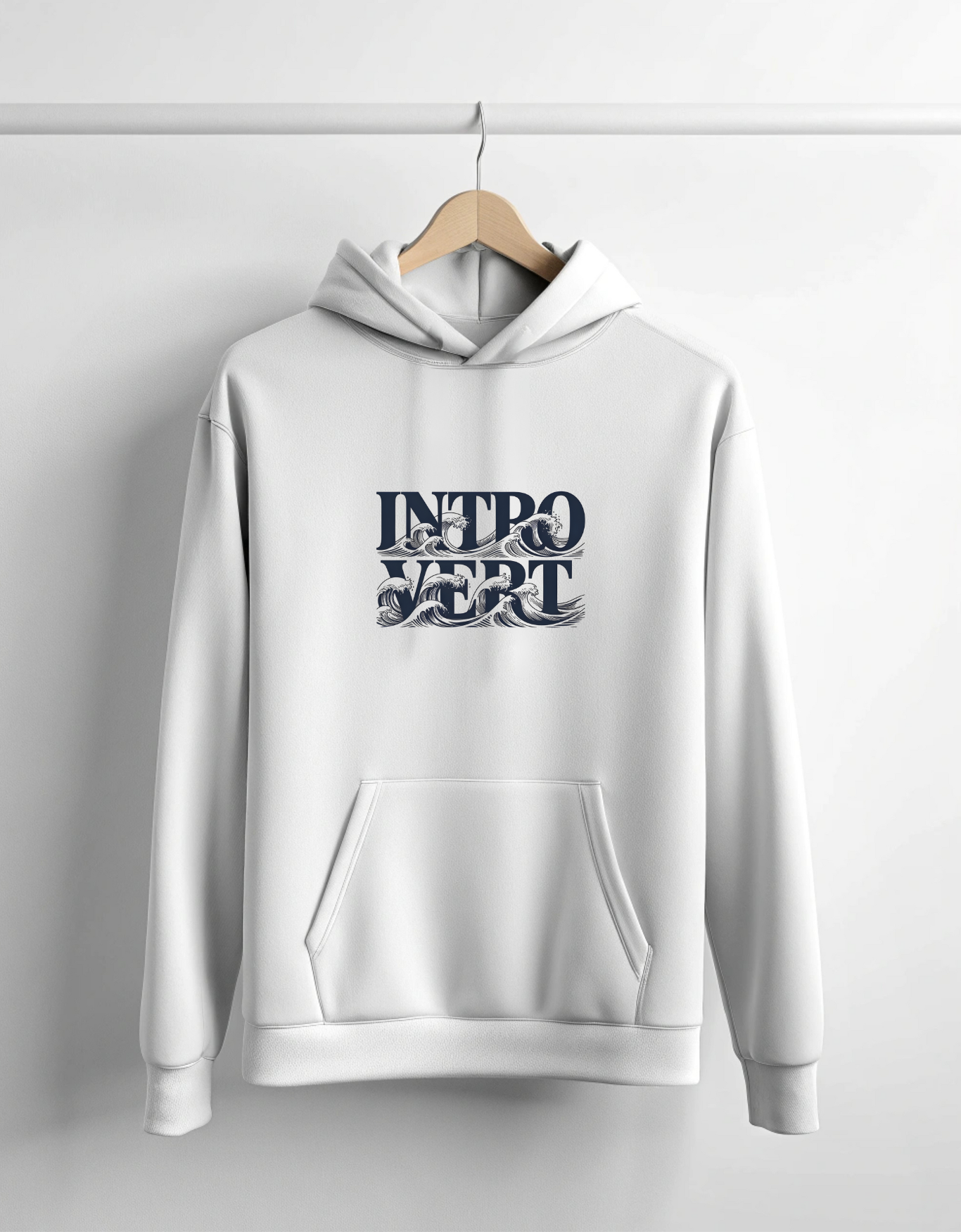 Buy Introvert White Hoodie for Men
