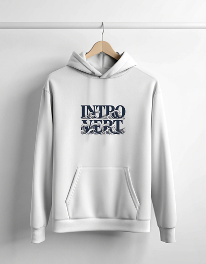 Buy Introvert White Hoodie for Men