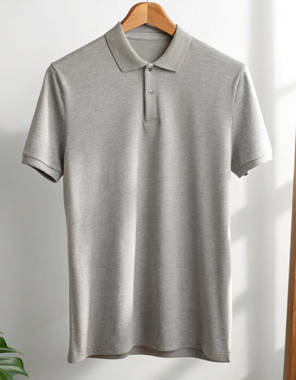 Men's Polo Grey Melange T-shirts at ₹599