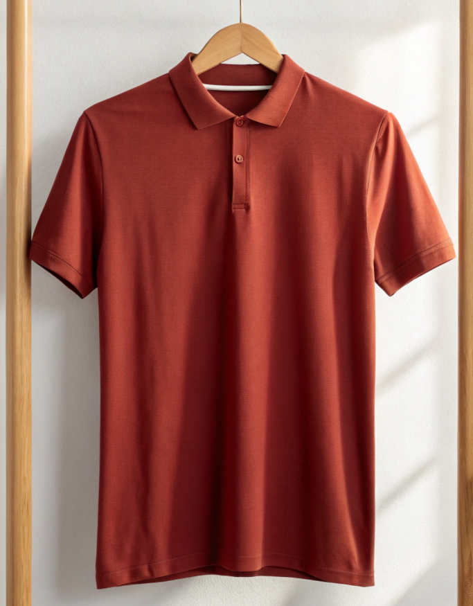 Men's Polo Brick Red T-shirts at ₹599