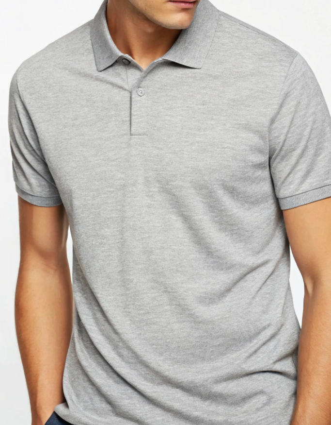 Men's Polo Grey Melange T-shirts at ₹599