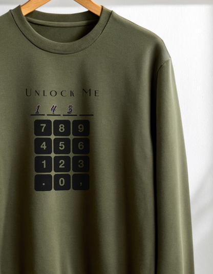 Buy Unlock Me Green Sweatshirt for Men in India