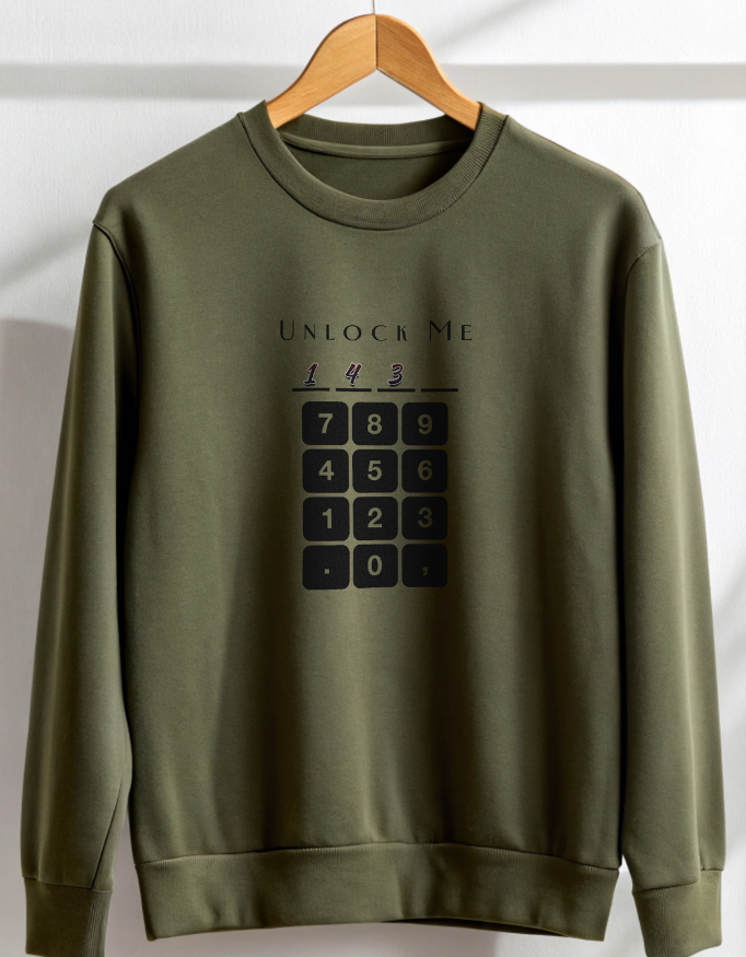 Buy Unlock Me Green Sweatshirt for Men in India