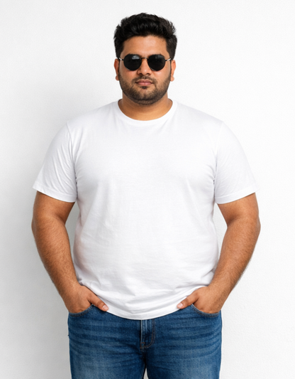 Buy XXXL, XXXXL & 5XL Plain White T-Shirts for Men 2026