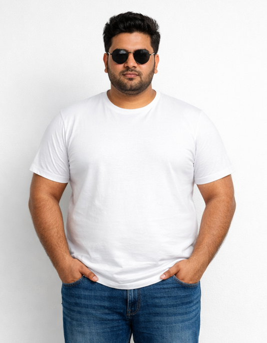 Buy XXXL, XXXXL & 5XL Plain White T-Shirts for Men 2026